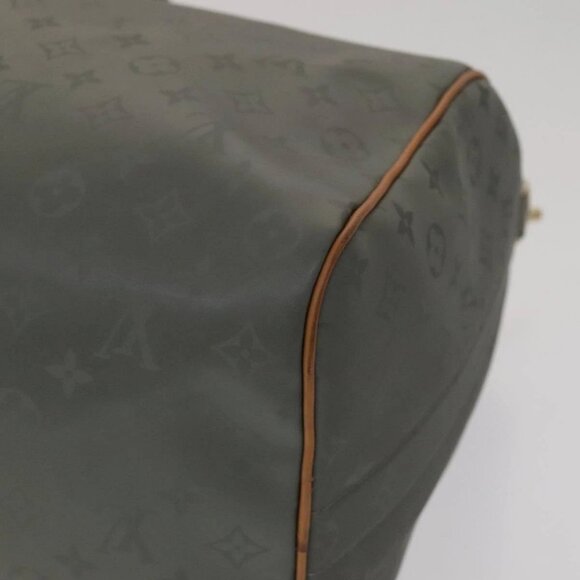 LOUIS VUITTON Titanium Keepall Bandouliere 50 Bag Silver M43886 LV Auth 108706A - Picture 3 of 16